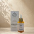 Sacred Glow Radiance Facial Serum 30ml in a luxury glass bottle with Australian botanical ingredients for radiant-looking skin.